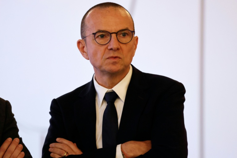Olivier Blum, directeur général de Schneider Electric, le 1er juin 2026, à Paris ( POOL / Ludovic MARIN )