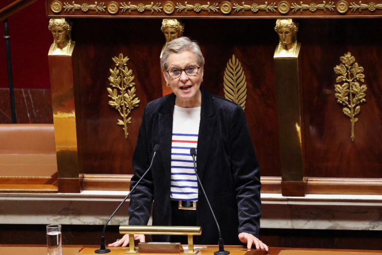 Anne Le Hénanff à Paris, le 26 janvier 2026. ( AFP / LUDOVIC MARIN )