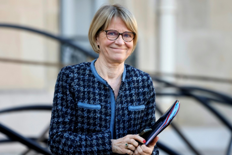 La ministre du Commerce Véronique Louwagie le 5 mars 2025. ( AFP / Ludovic MARIN )