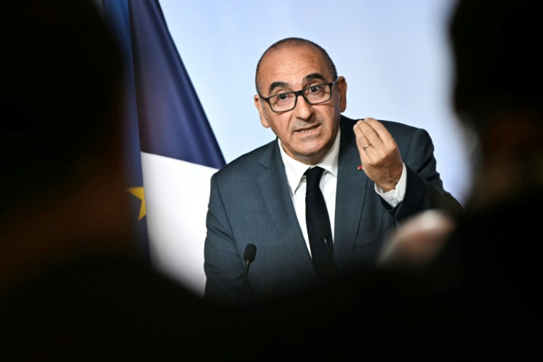 Le ministre de l'Intérieur, Laurent Nuñez, prononce un discours lors d'un point presse, à Paris, le 27 juillet 2026 ( AFP / LOU BENOIST )