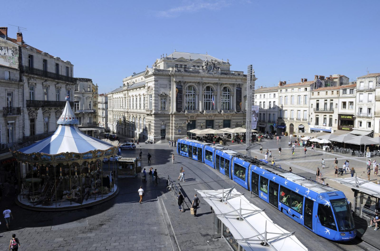 Place de la Comédie, à Montpellier. ( AFP / PASCAL GUYOT )