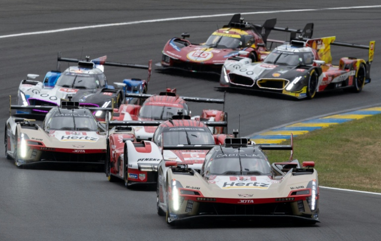 Des pilotes au départ des 24 Heures du Mans (Sarthe), le 14 juin 2025 ( AFP / Fred TANNEAU )