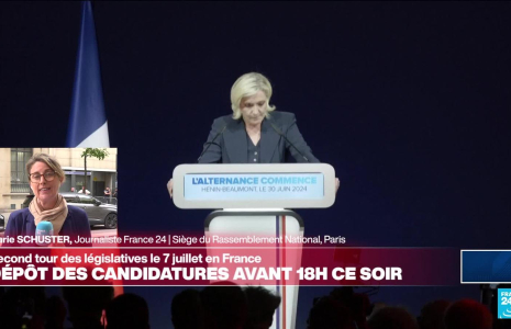 Législatives : Marine Le Pen met en garde contre "un coup d'État administratif" du camp macroniste