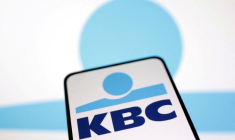 Le logo du groupe KBC dans une illustration