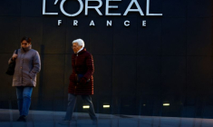 Le logo du groupe L'Oréal à Levallois-Perret près de Paris