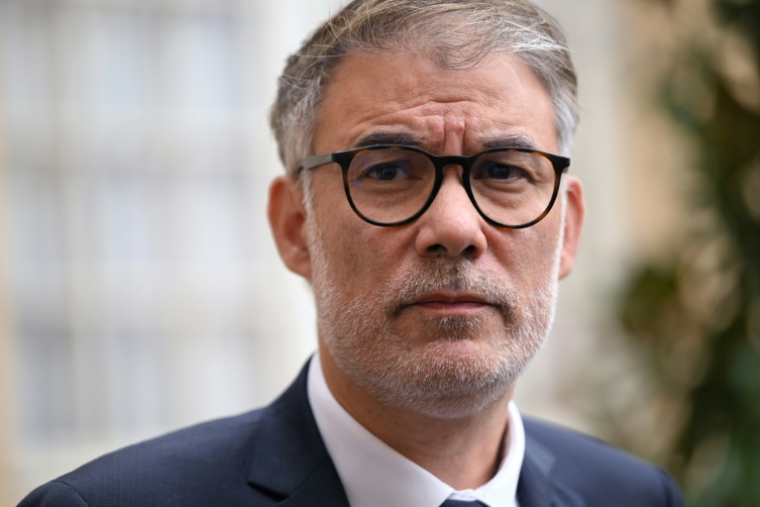 Le premier secrétaire du PS Olivier Faure à l'hôtel Matignon le 4 septembre 2025 ( AFP / Bertrand GUAY )