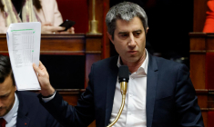 François Ruffin, le 17 février 2023, à l'Assemblée nationale ( AFP / Ludovic MARIN )