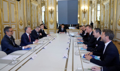 Réunion au palais présidentiel de l'Elysée, à Paris