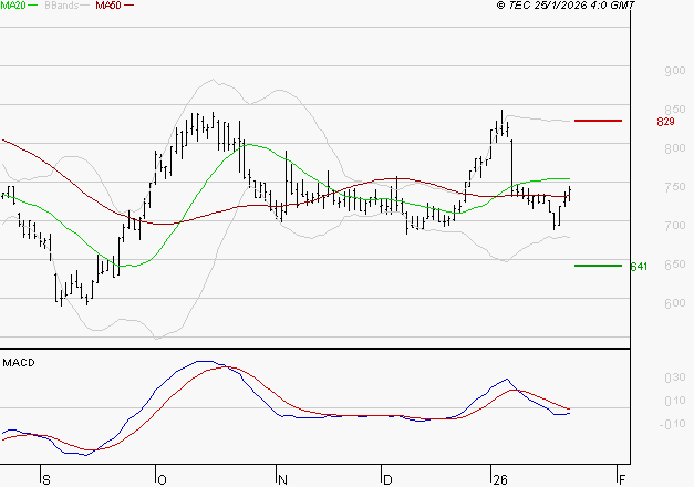 VOLTALIA : Le mouvement n'incite pas à revenir à très court terme