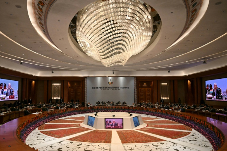 Réunion des ministres des Affaires étrangères des BRICS à New Delhi, en Inde, le 14 mai 2026 ( AFP / Arun SANKAR )