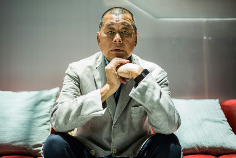 Le magnat des médias Jimmy Lai lors d'une interview avec l'AFP, le 16 juin 2020 à Hong Kong ( AFP / Anthony WALLACE )