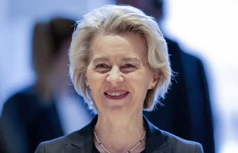 Ursula von der Leyen à Berlin le 22 janvier 2024. ( POOL / MARKUS SCHREIBER )