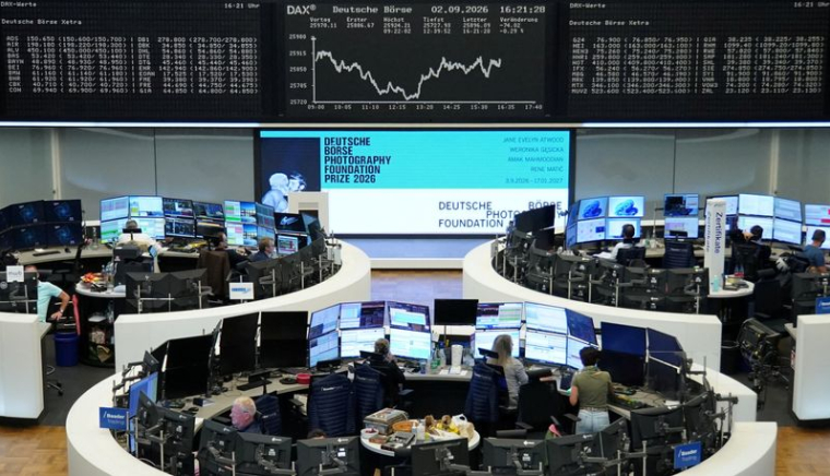 Le graphique de l'indice boursier allemand DAX à la Bourse de Francfort