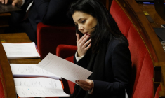 Sophia Chikirou à l'Assemblée nationale le 7 février 2023.  ( AFP / LUDOVIC MARIN )