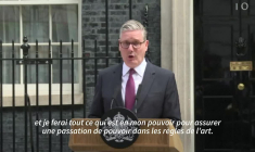 L'émotion de Keir Starmer à l'annonce de sa démission devant Downing Street
