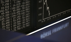 Le tableau de l'indice boursier allemand DAX à la bourse de Francfort