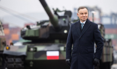 Andrzej Duda à Gdynia, en Pologne, le 6 décembre 2022. ( AFP / MATEUSZ SLODKOWSKI )