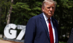 Donald Trump à Kananaskis, au Canada, le 16 juin 2025. ( POOL / SUZANNE PLUNKETT )