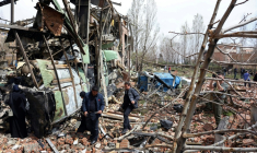 Un bâtiment de l'Université Shahid Beheshti de Téhéran détruit par un bombardement, le 4 avril 2026 ( AFP / - )