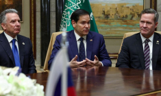 Le secrétaire d'État américain Marco Rubio au palais de Diriyah, à Riyad, en Arabie saoudite