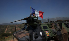 Un militaire de l'armée française lors d'un exercice militaire près de Xanthi, en Grèce