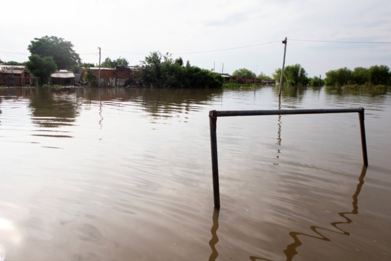 Les inondations après la crue du fleuve Parana à Corrientes, en Argentine, le 23 octobre 2026 ( AFP / Joaquin Meabe )