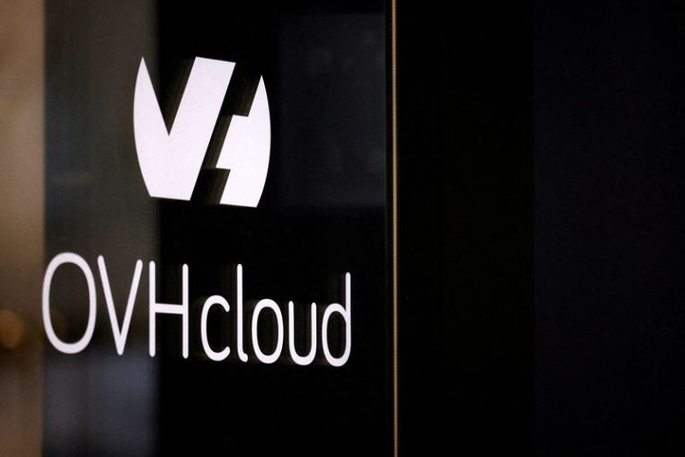 Logo de la société française d'informatique en nuage OVHcloud à Paris