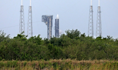 Une fusée Atlas V du groupe United Launch Alliance (ULA) au Kennedy Space Center à Cap Canaveral, en Floride, le 9 avril 2025 ( AFP / Gregg Newton )