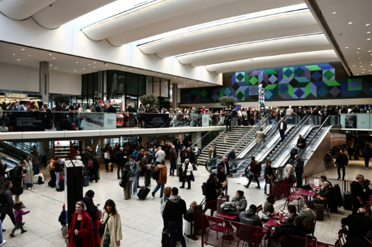La gare Montparnasse, à Paris, le 14 novembre 2025 ( AFP / Thibaud MORITZ )