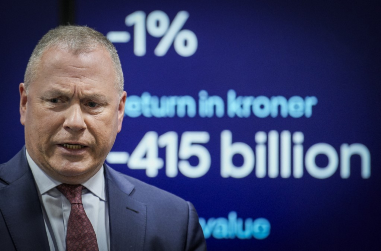 Nicolai Tangen, à Oslo, le 24 avril 2025 ( NTB / STIAN LYSBERG SOLUM )