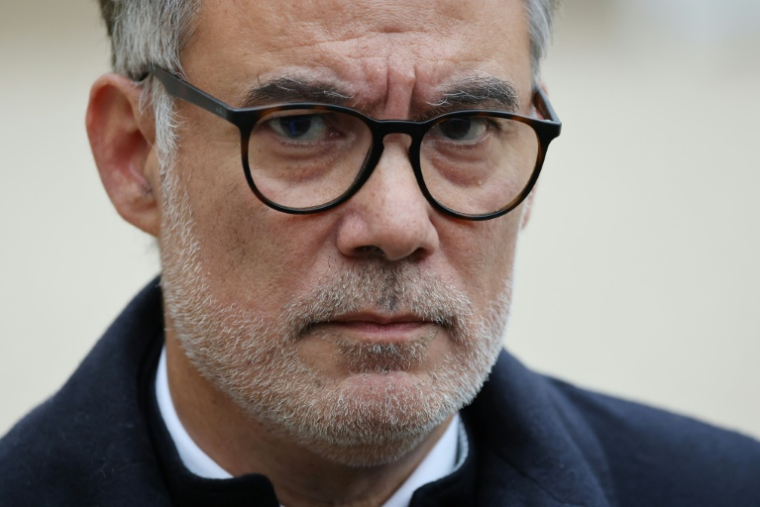 Le Premier secrétaire du Parti socialiste Olivier Faure, le 10 octobre 2025 à l'Elysée, à Paris ( AFP / Ludovic MARIN )