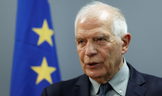 Josep Borrell, responsable de la politique étrangère de l'Union européenne, lors d'une conférence de presse à Beyrouth