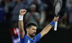 Novak Djokovic célèbre sa victoire