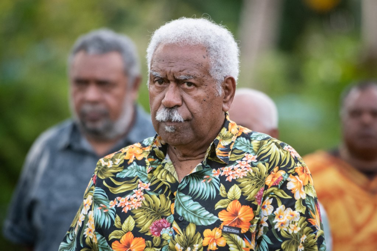 Le président sortant du Congrès de Nouvelle-Calédonie, Roch Wamytan, à Dumbéa, le 3 juillet 2024. ( AFP / DELPHINE MAYEUR )