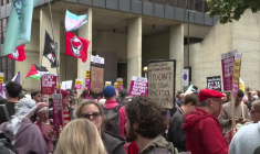 Londres: contre-manifestation organisée par des militants antifascistes