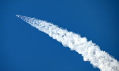 La fusée Starship de SpaceX décolle de la base spatiale de South Padre Island, au Texas, le 22 mai 2026 ( AFP / RONALDO SCHEMIDT )