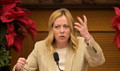 Le gouvernement de la Première ministre italienne Giorgia Meloni table désormais sur un déficit de 4,3% pour 2024. ( AFP / Andreas SOLARO )