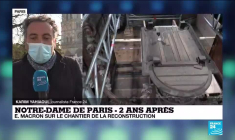 Deux ans après l'incendie de Notre-Dame : Emmanuel Macron sur le chantier de la reconstruction