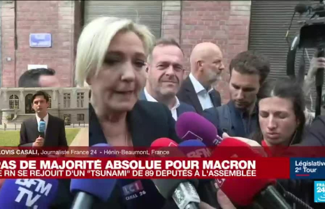 Législatives 2022 : "une victoire pour le Rassemblement National", assure Marine Le Pen
