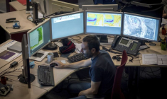 Photo d'archives montre la salle d'opération du site Météo-France de Toulouse