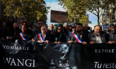 Marche en hommage à Pengo Bossio Wangi, âgé de 26 ans, décédé lors d'une fusillade depuis une voiture à Trappes