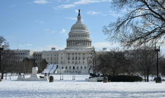 Le Capitole à Washington, le 26 janvier 2026, aux Etats-Unis après le passage d'une tempête hivernale ( AFP / Mandel NGAN )