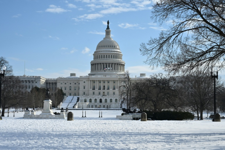 Le Capitole à Washington, le 26 janvier 2026, aux Etats-Unis après le passage d'une tempête hivernale ( AFP / Mandel NGAN )