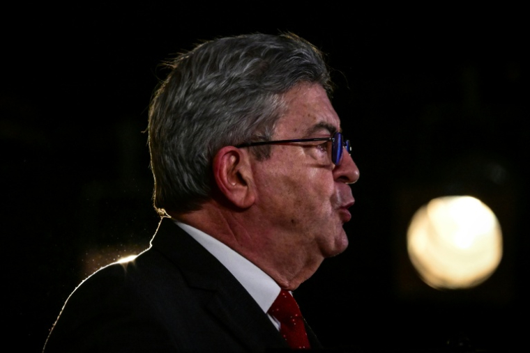 Le fondateur de LFI Jean-Luc Mélenchon à Villeurbanne le 9 janvier 2026 ( AFP / OLIVIER CHASSIGNOLE )