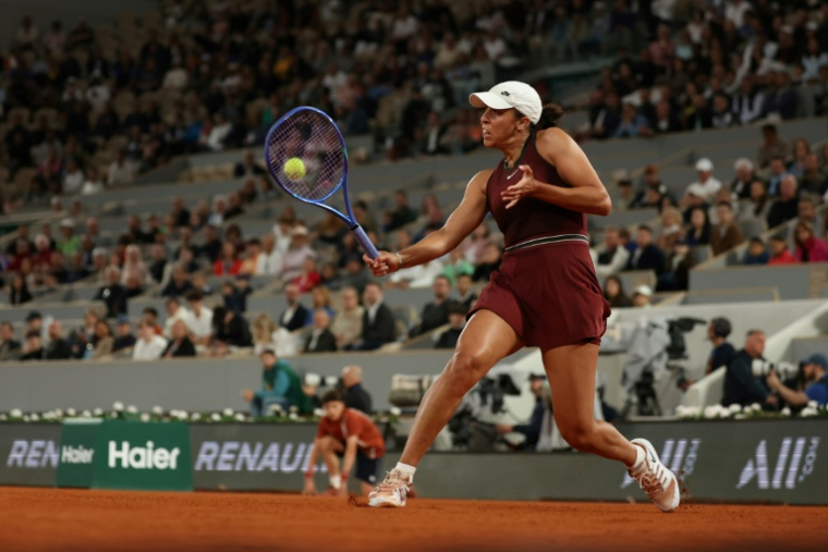L'Américaine Madison Keys en quarts de finale de Roland-Garros contre sa compatriote Coco Gauff le 4 juin 2025 à Paris ( AFP / Alain JOCARD )