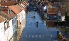 Le village inondé de Neuville-sous-Montreuil (Pas-de-Calais), le 17 novembre 2023. (Photo d'illustration) ( AFP / CHARLES CABY )