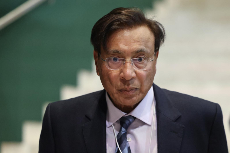 Lakshmi Mittal au sommet de Davos 2026 ( AFP / LUDOVIC MARIN )