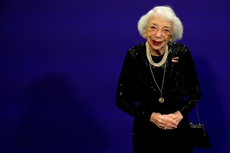 L'Allemande Margot Friedlaender, survivante de l'Holocauste, lors d'une cérémonie de remise du Prix pour la compréhension et la tolérance 2024 au Musée juif de Berlin (JMB), le 16 novembre 2024 ( AFP / John MACDOUGALL )