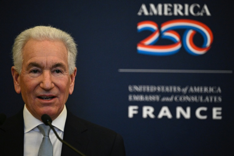 L'ambassadeur américain Charles Kushner en poste à Paris, le 4 décembre 2025 à Paris  ( AFP / JULIEN DE ROSA )