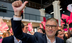 Le premier secrétaire du Parti socialiste (PS), Olivier Faure, au Campus du parti de gauche à Blois, le 29 août 2025. ( AFP / GUILLAUME SOUVANT )